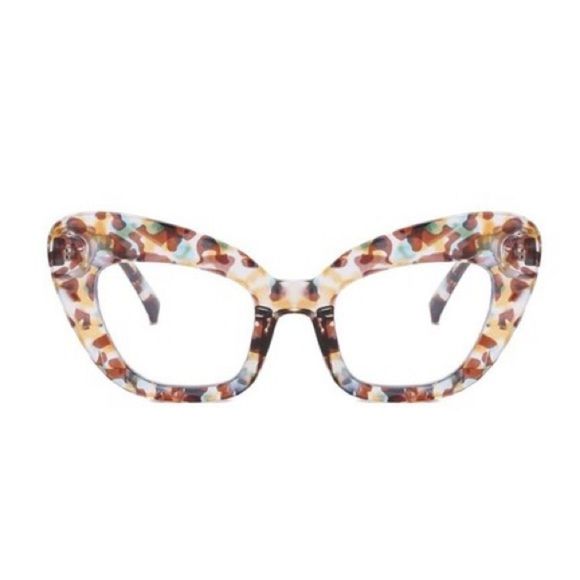 Oversized Cat Eye Blue Light Frames - Picture 4 of 7